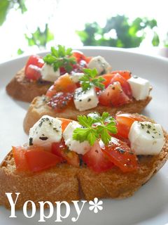 *トマトとチーズのカナッペ*-レシピのメイン写真