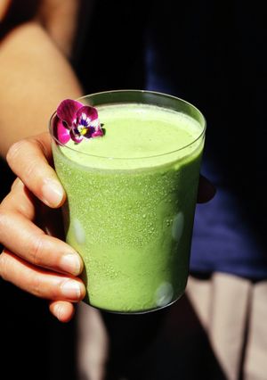 簡単5分で朝食★抹茶グリーンスムージー-レシピのメイン写真