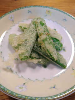 絹さやの天ぷら-レシピのメイン写真