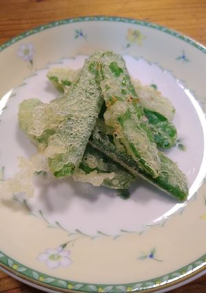 絹さやの天ぷら-レシピのメイン写真