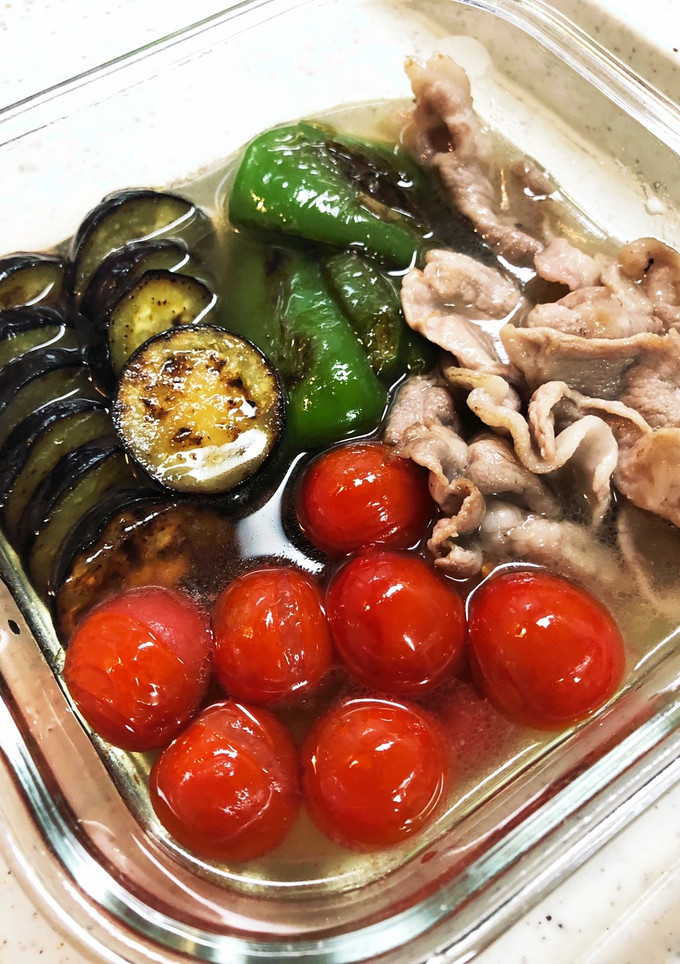 超簡単！焼き野菜と豚肉の南蛮漬け-レシピのメイン写真