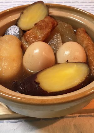 さつまいもじゃがいも簡単ミニ鍋おでん-レシピのメイン写真