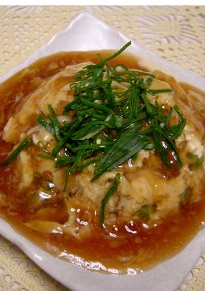 海老・帆立入蒸し豆腐 和風あんかけ-レシピのメイン写真