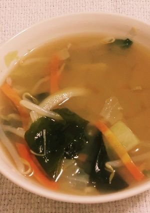 “カット野菜葉物冷凍インスタント味噌汁”-レシピのメイン写真