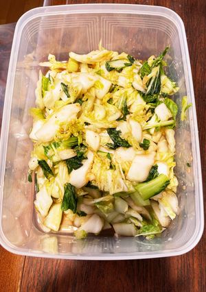 白菜＆青梗菜の自家製蜂蜜入りキムチ　甘口-レシピのメイン写真