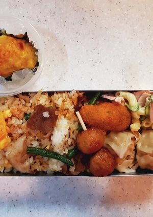 高校生弁当覚え書き96　豚バラ炒飯弁当-レシピのメイン写真