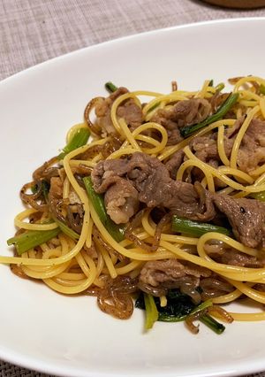 すき焼き風パスタ-レシピのメイン写真