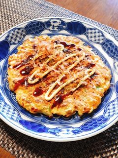 栄養満点!納豆とキムチのお好み焼き-レシピのメイン写真