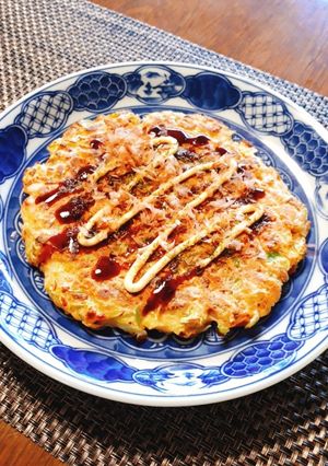 栄養満点！納豆とキムチのお好み焼き-レシピのメイン写真