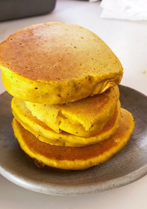 タップリ南瓜入り!かぼちゃのホットケーキ-レシピのメイン写真
