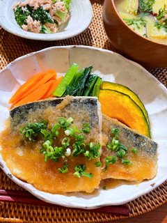 彩り野菜添え♩さばのみぞれ煮-レシピのメイン写真