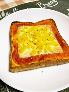 ケチャチーたくあんトースト♫-レシピのメイン写真