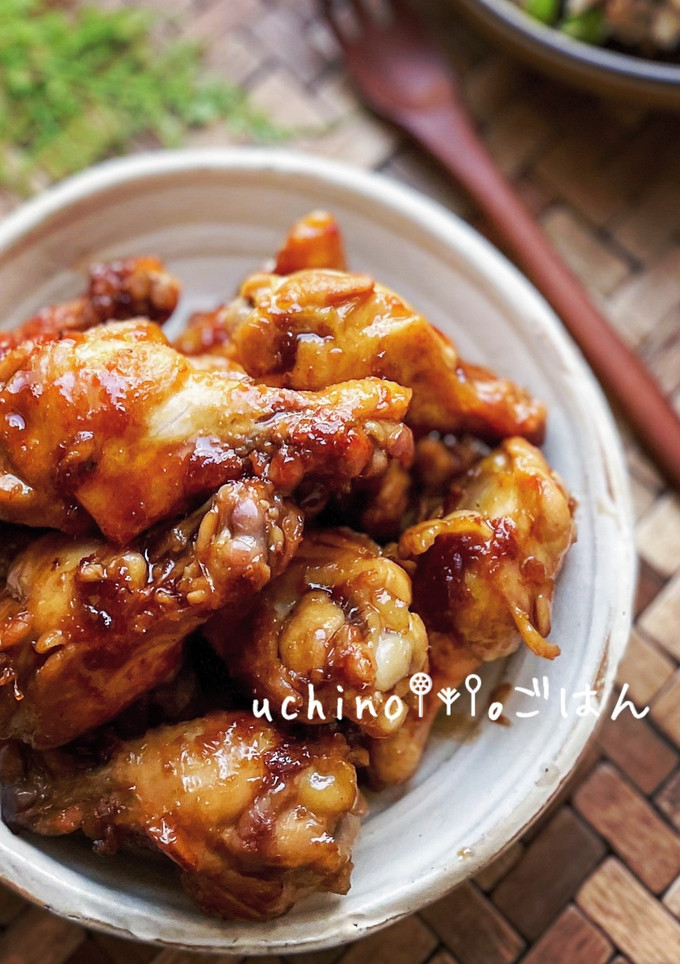 蒸し焼きで時短♪♪手羽元の生姜焼き-レシピのメイン写真