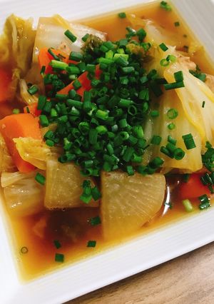鶏肉と白菜・根菜の柚子胡椒の煮物-レシピのメイン写真