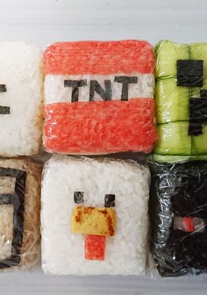 マイクラおにぎり（遠足弁当用）-レシピのメイン写真