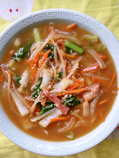 たっぷりお野菜あんかけの豚骨醤油ラーメン-レシピのメイン写真