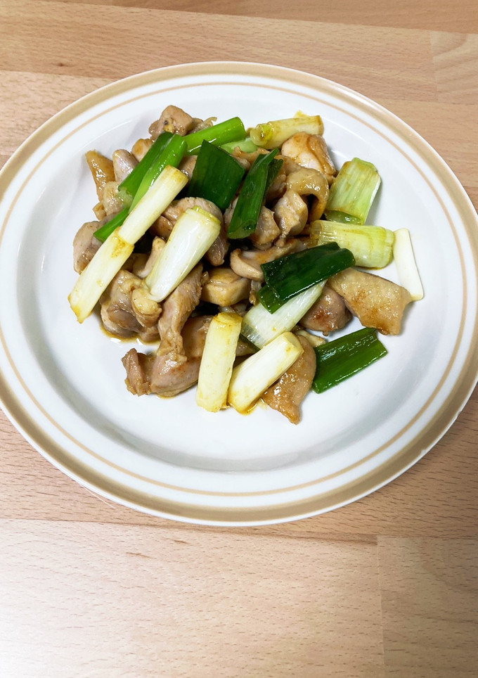 鶏肉とネギのカレー粉炒め-レシピのメイン写真