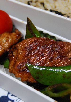 お弁当に豚肉の照り焼きステーキ-レシピのメイン写真