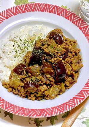 スパイスたっぷり茄子のキーマカレー-レシピのメイン写真