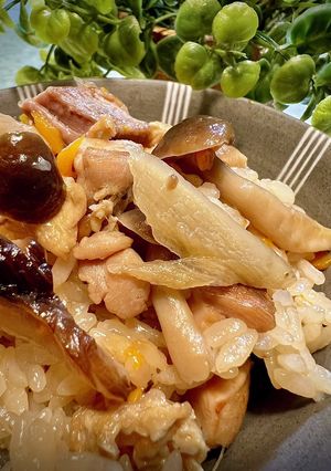 炊き込みご飯【鶏肉＊ゴボウ＊きのこ入り】-レシピのメイン写真