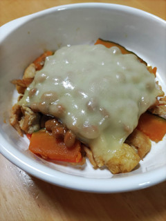 かぼちゃきんぴらの納豆焼き-レシピのメイン写真