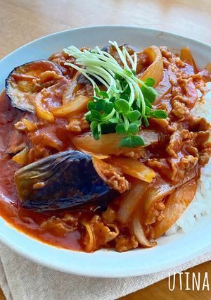 野菜ジュースで！牛肉と茄子のハヤシライス-レシピのメイン写真