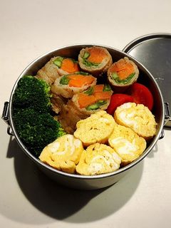 のっけ弁当2022.11.07野菜の肉巻-レシピのメイン写真