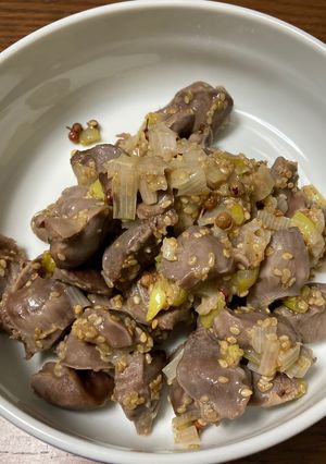 花椒風味の砂肝ネギ塩炒め-レシピのメイン写真