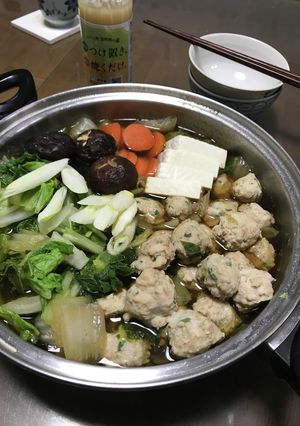 もろみ調味液で鶏団子鍋♪-レシピのメイン写真