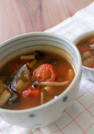 夏野菜スープ【親子取分け】-レシピのメイン写真