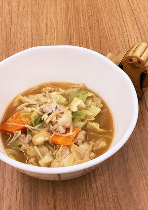 【大崎市】鶏肉とキャベツのぽかぽか汁-レシピのメイン写真