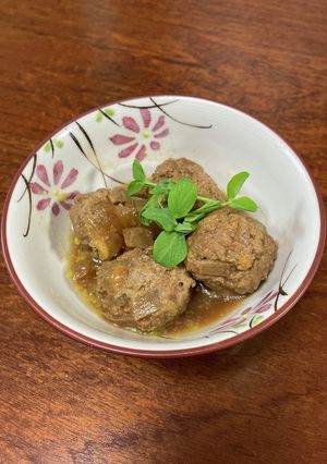 みかん皮入りレンジDE肉だんご-レシピのメイン写真