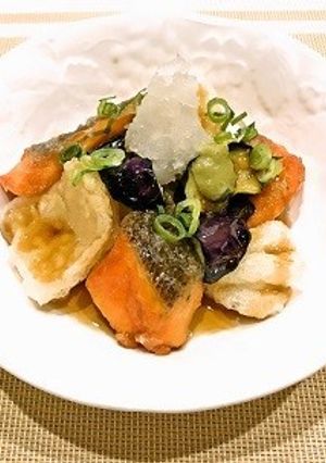 鮭と餅のあんかけ(透析食)-レシピのメイン写真