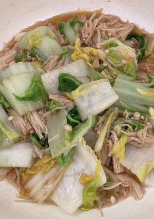 白菜とえのきだけの塩炒め-レシピのメイン写真