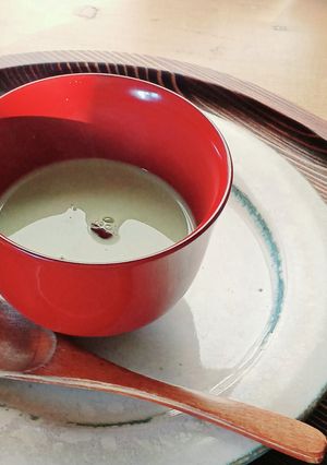 100均の粉末緑茶で作る甘酒ぜんざい-レシピのメイン写真