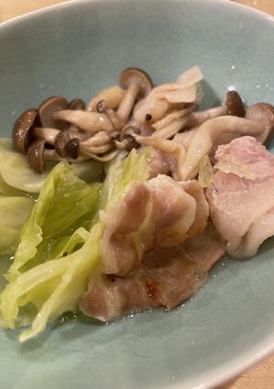 シリコンスチーマーで豚バラ野菜蒸し-レシピのメイン写真