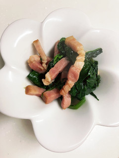 7分でほうれん草とベーコン醤油-レシピのメイン写真