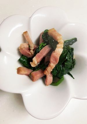 7分でほうれん草とベーコン醤油-レシピのメイン写真