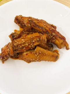 鶏手羽中のゴマ照り焼き(キムチ)-レシピのメイン写真