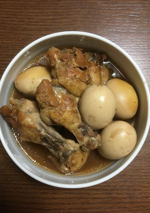 鶏手羽と卵の酢煮込み-レシピのメイン写真