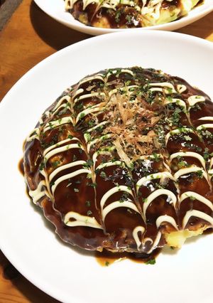 長芋たっぷり☆ふわとろお好み焼き♫-レシピのメイン写真
