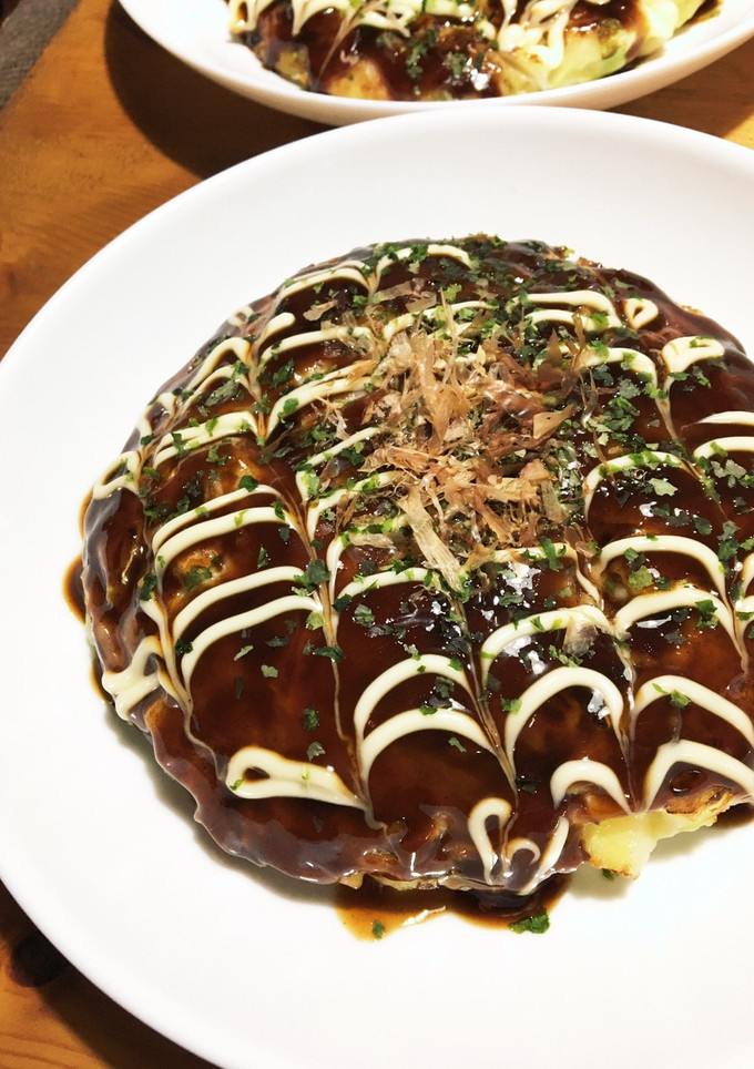 長芋たっぷり☆ふわとろお好み焼き♫-レシピのメイン写真
