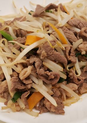 【5分】旨味たっぷり牛野菜炒め(1人前)-レシピのメイン写真