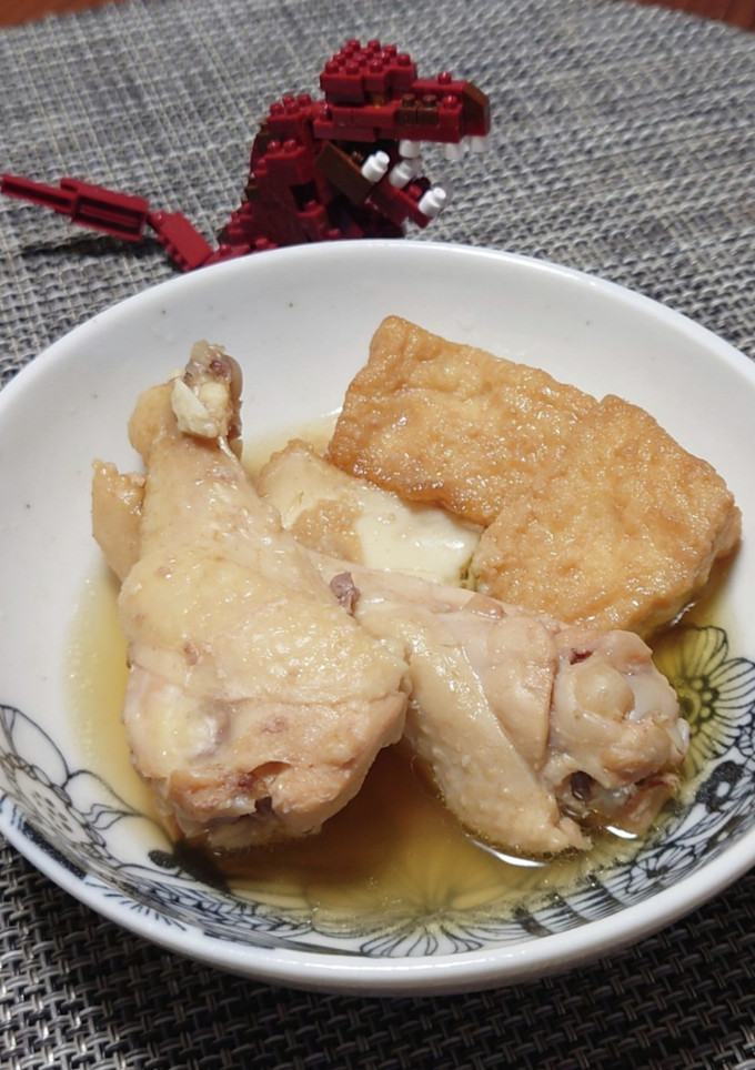 [茶色いおかず]　手羽元と厚揚げの煮物-レシピのメイン写真