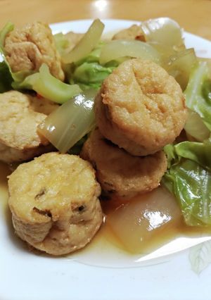 キャベツと玉ねぎのがんも煮-レシピのメイン写真