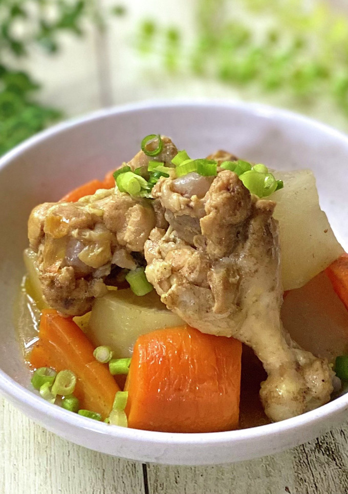 手羽元と大根のさっぱりだしカレー風味煮-レシピのメイン写真