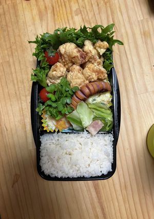 メインは、買ってきた唐揚げ-レシピのメイン写真