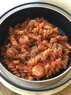 すき焼き鍋で☆トマトソースパスタ-レシピのメイン写真