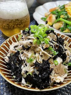 海苔香る♪ささみとザーサイのサラダ-レシピのメイン写真