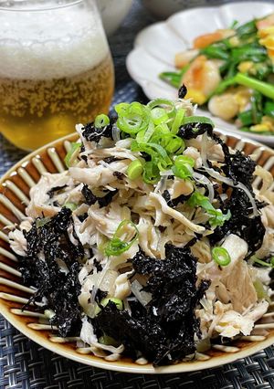 海苔香る♪ささみとザーサイのサラダ-レシピのメイン写真